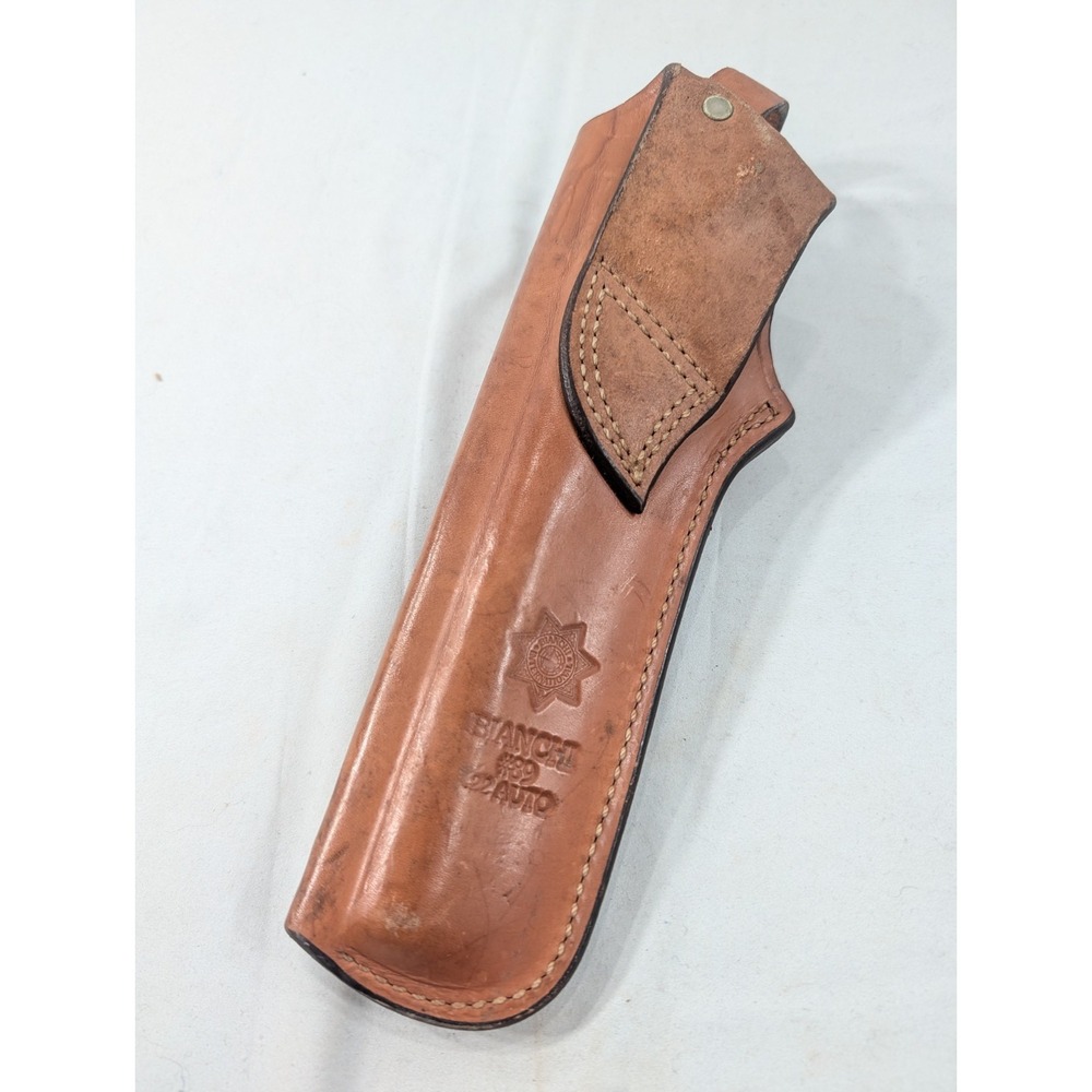 Bianchi Model #89 Holster for .22 Auto - 9" Long Light Brown Leather Excellent